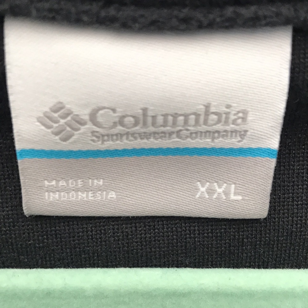 Columbia microfiber zip down front soft! fleece mens black size XXL - Picture 3 of 9